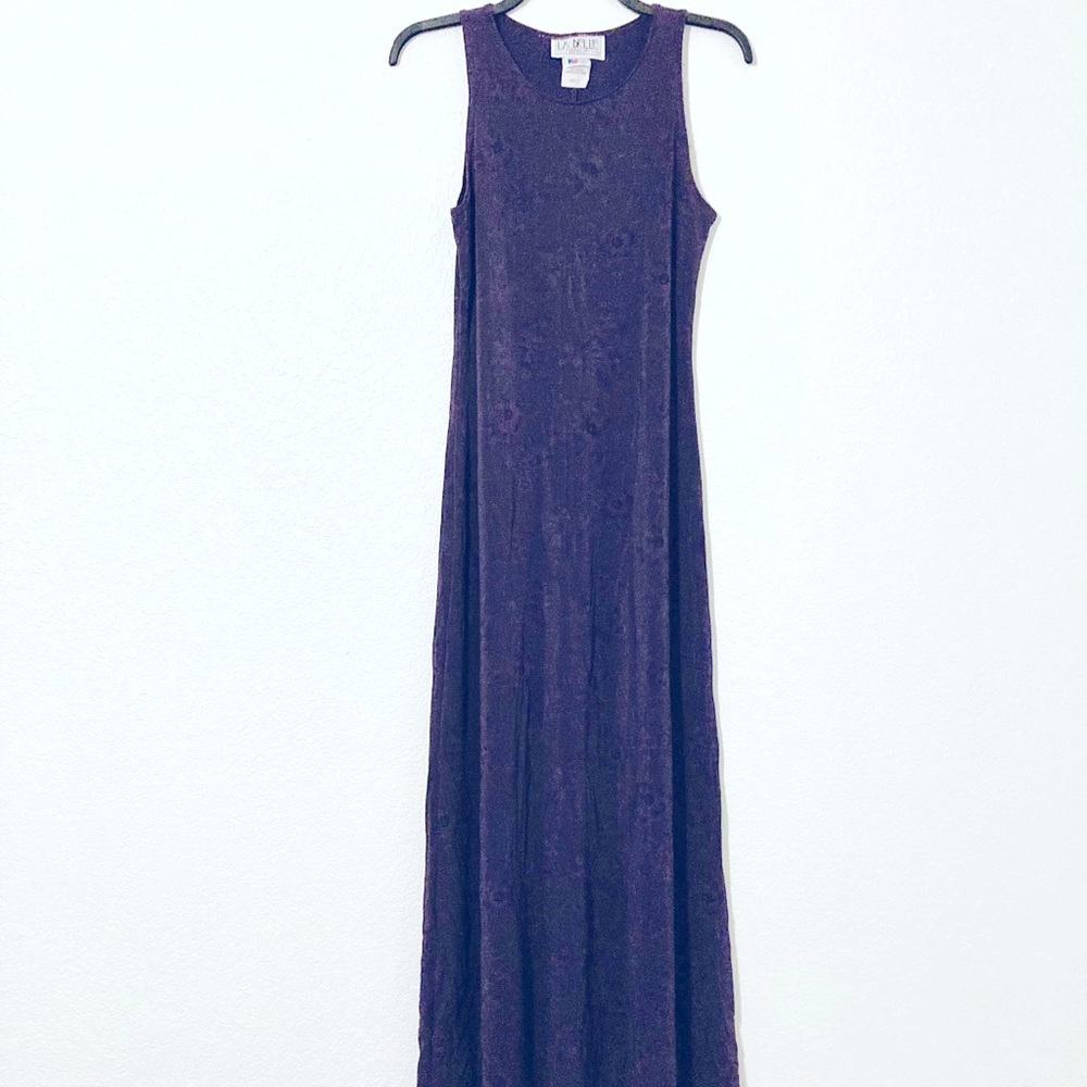 La Belle Floral Maxi Dress (Eggplant)